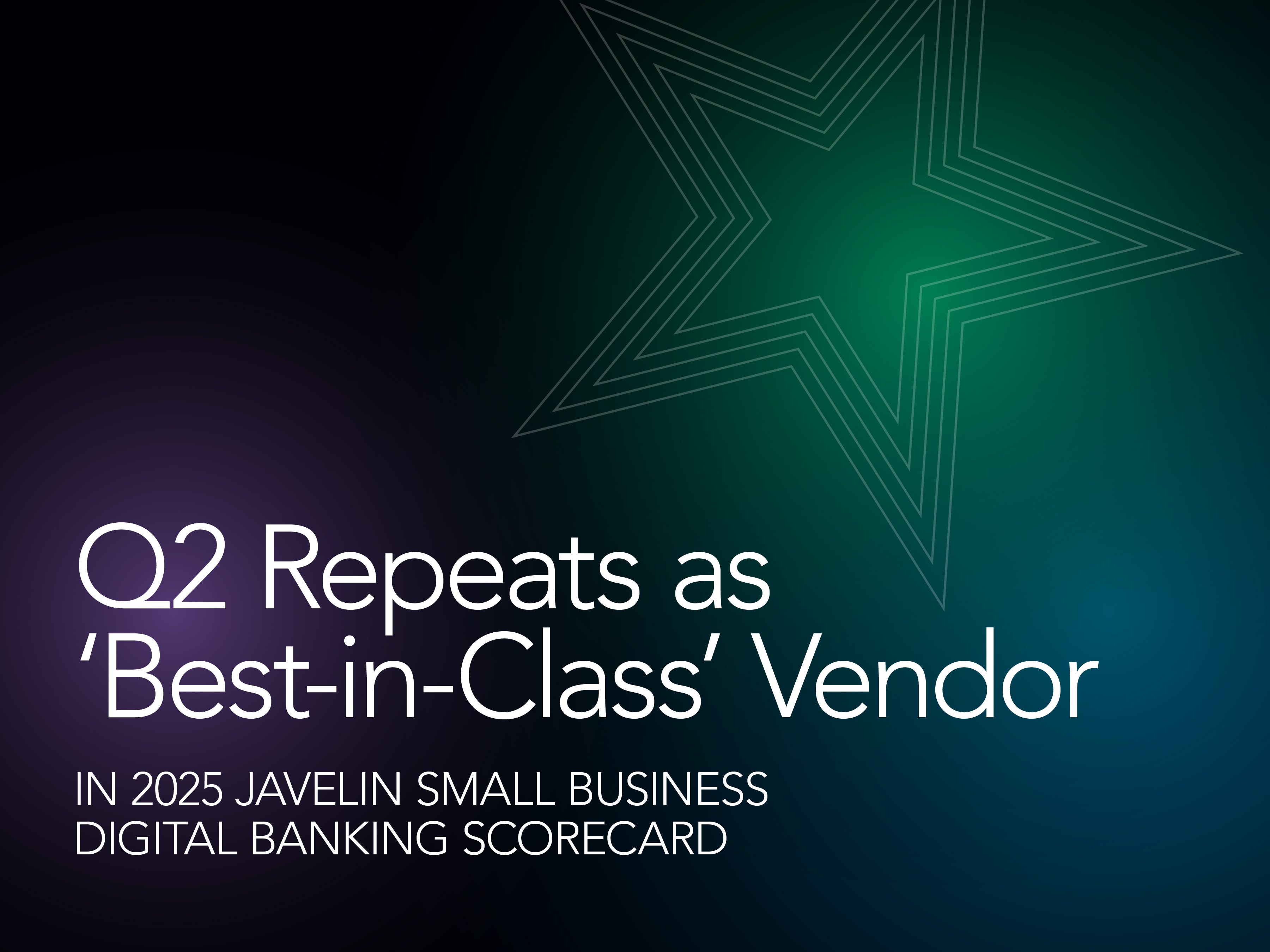 Q2 Repeats as ‘Best-in-Class’ Vendor in 2025 Javelin Small Business Digital Banking Scorecard