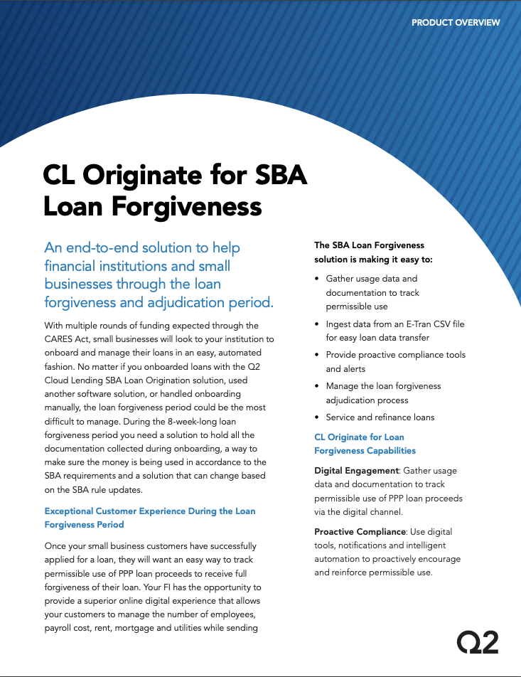 CL Originate for SBA Loan Forgiveness 