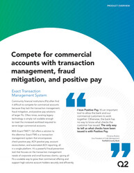 Compete for commercial accounts with transaction management, fraud mitigation and positive pay