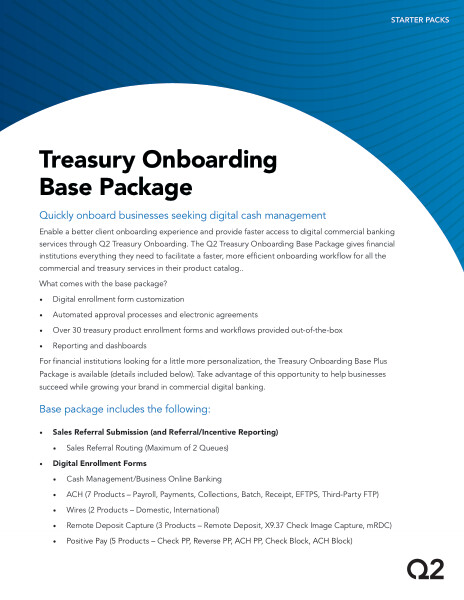 Find out more about our Treasury Onboarding Starter packs